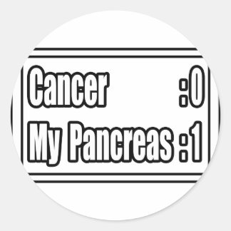 Pegatina Redonda I Beat Pancreatic Cancer (Tabla de puntuación)