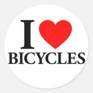 Pegatina Redonda I. Bicicletas del corazón