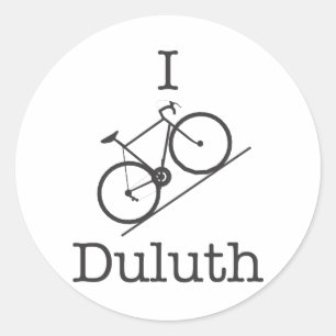 Pegatina Redonda I Bike Duluth