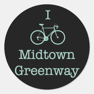 Pegatina Redonda I Bike Midtown Greenway