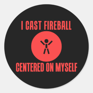 Pegatina Redonda I Cast Fireball