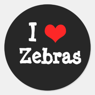 Pegatina Redonda I cebras love