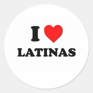 Pegatina Redonda I corazón Latinas