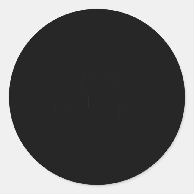 Pegatina Redonda I Don't Hug Tee Shirt  (Anverso)