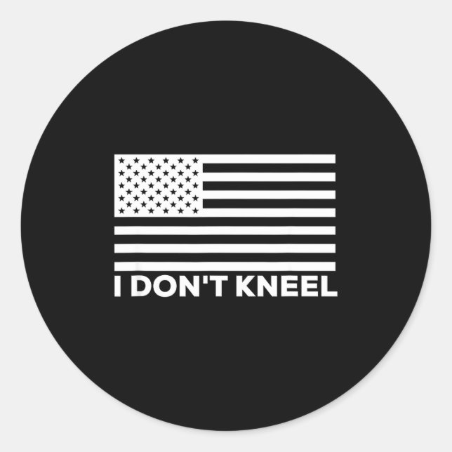 Pegatina Redonda I Don't Kneel  (Anverso)