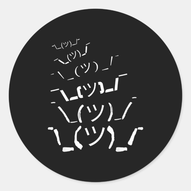 Pegatina Redonda I Don't Know Idk  (Anverso)