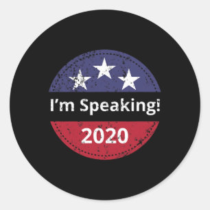 Pegatina Redonda I&#';Estoy hablando del debate Biden Harris 2020