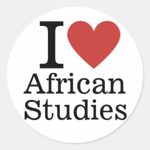 Pegatina Redonda I ❤️ Estudios Africanos para Estudiantes/PERSONALI