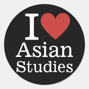 Pegatina Redonda I ❤️ Estudios Asiáticos para Estudiantes/PERSONALI