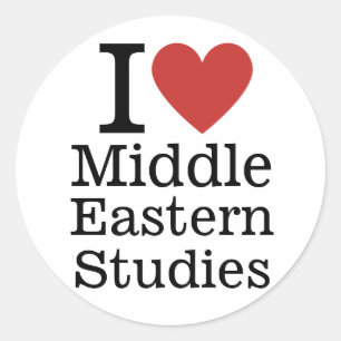 Pegatina Redonda I ❤️ Estudios de Medio Oriente para estudiantes/Fa