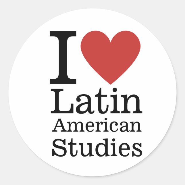 Pegatina Redonda I ❤️ Estudios Latinoamericanos para Estudiantes/Fa (Anverso)