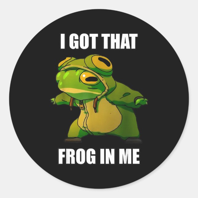 Pegatina Redonda I Got That Frog In Me  (Anverso)