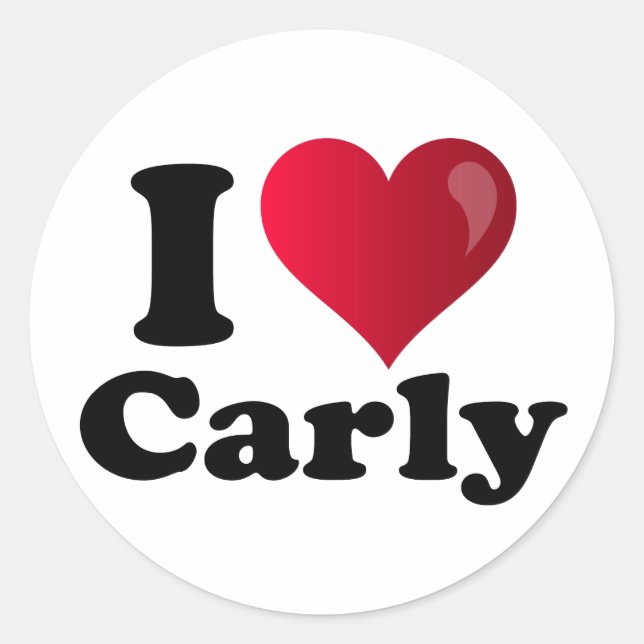 Pegatina Redonda I Heart Carly Fiorina (Anverso)