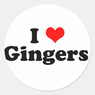 Pegatina Redonda I Heart Gingers