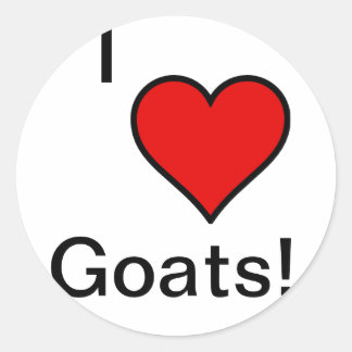 PEGATINA REDONDA I HEART GOATS