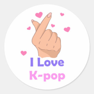 Pegatina Redonda I Heart Kpop