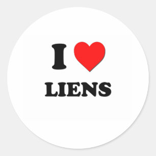 Pegatina Redonda I Heart Liens