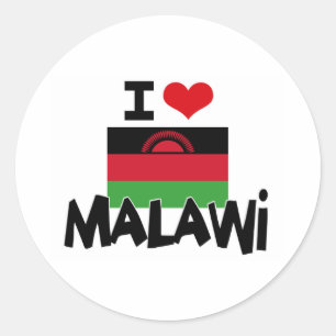 PEGATINA REDONDA I HEART MALAWI