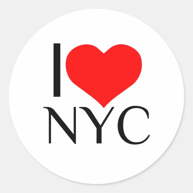 PEGATINA REDONDA I HEART NYC (Anverso)