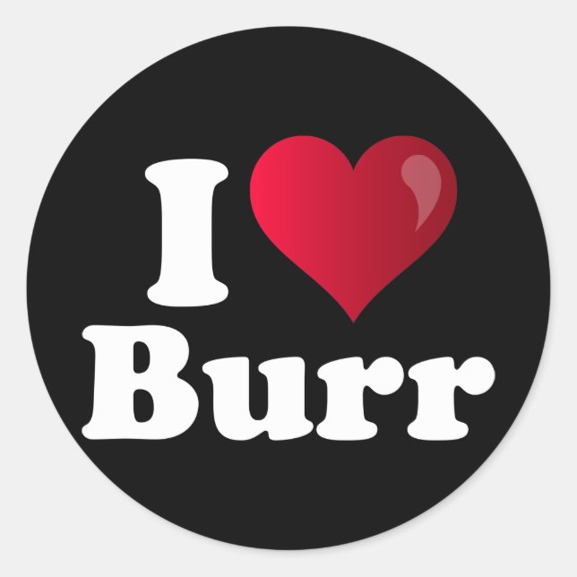 Pegatina Redonda I Heart Richard Burr (Anverso)
