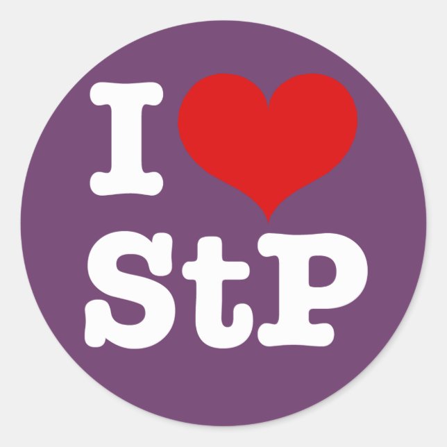 Pegatina Redonda I Heart St. Paul / St. Peter (Anverso)