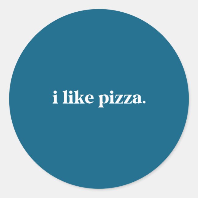 Pegatina Redonda I Like Zza Food Lover Funny Quote Minimalist  (Anverso)