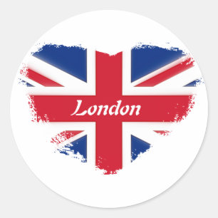 Pegatina Redonda I Londres love