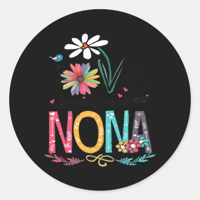Pegatina Redonda I Love Being Called Nonna Sunflower Shirt  (Anverso)
