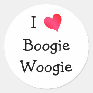 Pegatina Redonda I Love Boogie Woogie