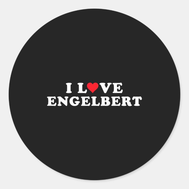 Pegatina Redonda I Love Engelbert Girlfriend &amp; Boyfriend Engelb (Anverso)