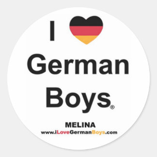 Pegatina Redonda I Love German Boys
