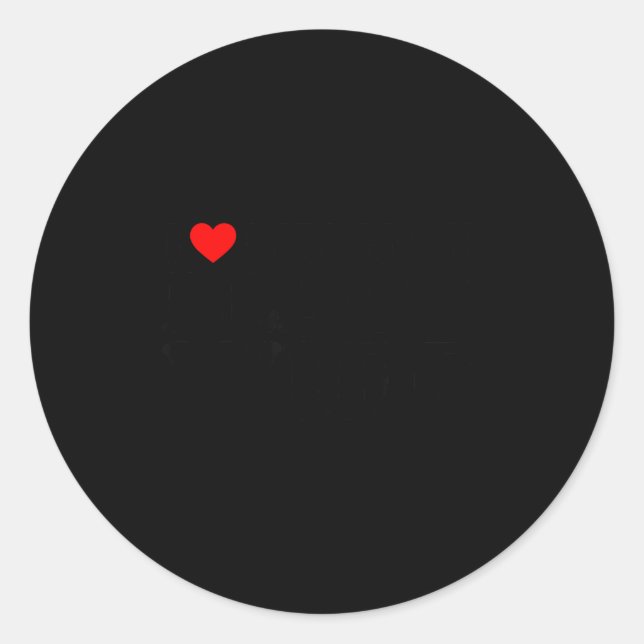 Pegatina Redonda I Love My Hot Black Wife  (Anverso)