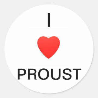 Pegatina Redonda I Love Proust
