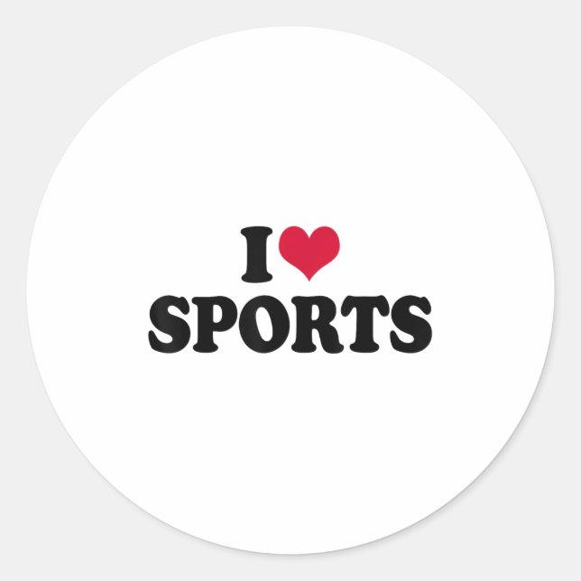 Pegatina Redonda I Love Srts Fitness Motivation  (Anverso)