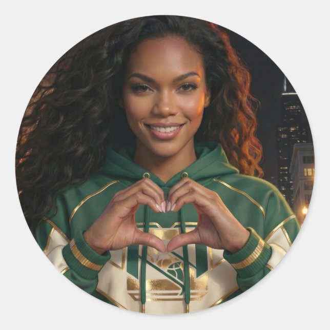 PEGATINA REDONDA I LOVE YOU (Anverso)