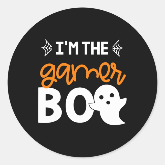 Pegatina Redonda I’m The Gamer Boo Shirt Family Costume Halloween P (Anverso)