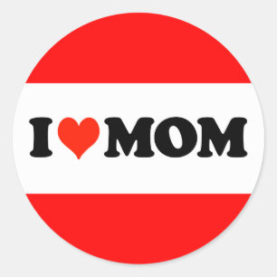 Pegatina Redonda I mamá del corazón
