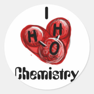Pegatina Redonda I química de H2O