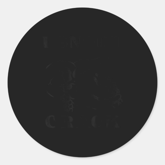 Pegatina Redonda I Snort Crack Skeleton Skull Butt Funny Soky Hallo (Anverso)