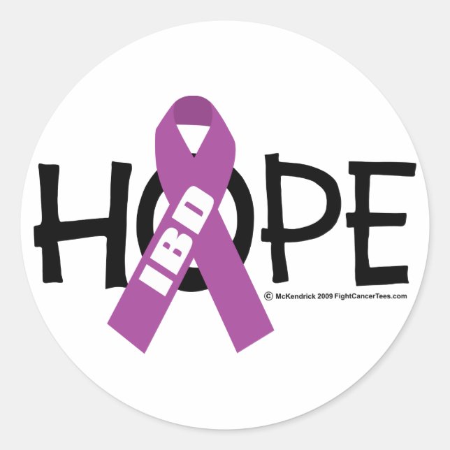 Pegatina Redonda IBD Hope (Anverso)