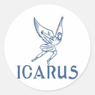 Pegatina Redonda Icarus