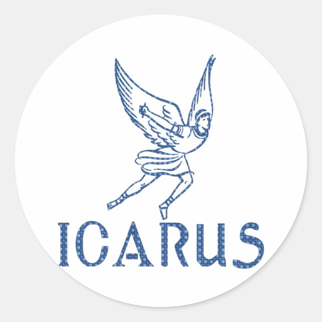 Pegatina Redonda Icarus (Anverso)