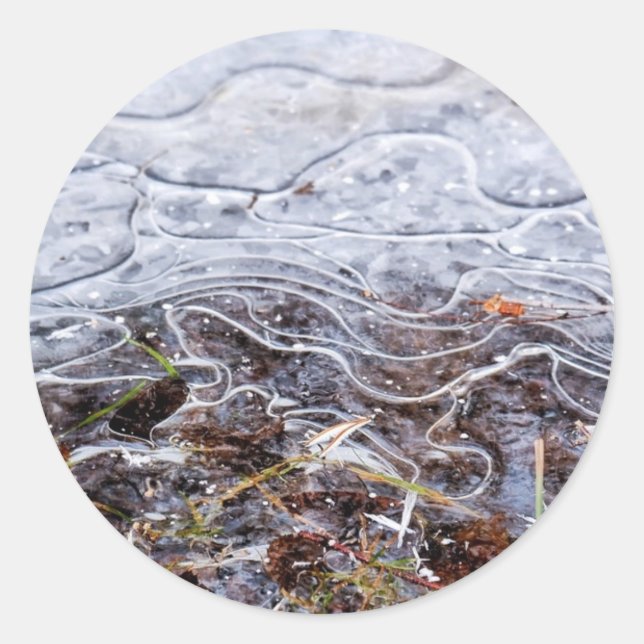 Pegatina Redonda Ice Art 1 (Anverso)