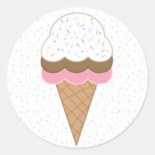 Pegatina Redonda Ice Cream Awesomness