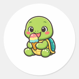 Pegatina Redonda Ice Cream Happiness