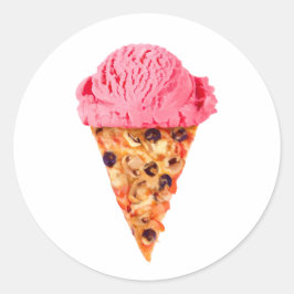 Pegatina Redonda Ice Cream Pizza