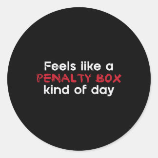 Pegatina Redonda Ice Hockey Penalty Box Kind Day Funny Player Men B