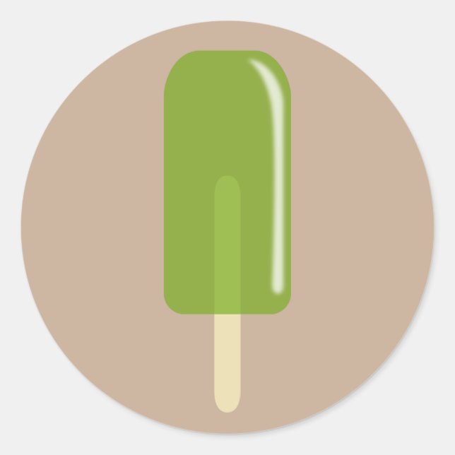 Pegatina Redonda Ice Pop Lime (Anverso)
