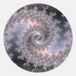 Pegatina Redonda Ice Swirl - Fractal