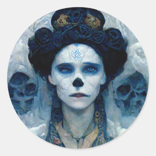 Pegatina Redonda Ice Witch 5 Fantasy Sci-Fi